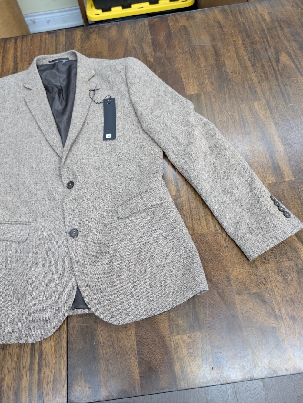 Swear & Mason Tweed Sport Coat 42 Tan Brown Herringbone